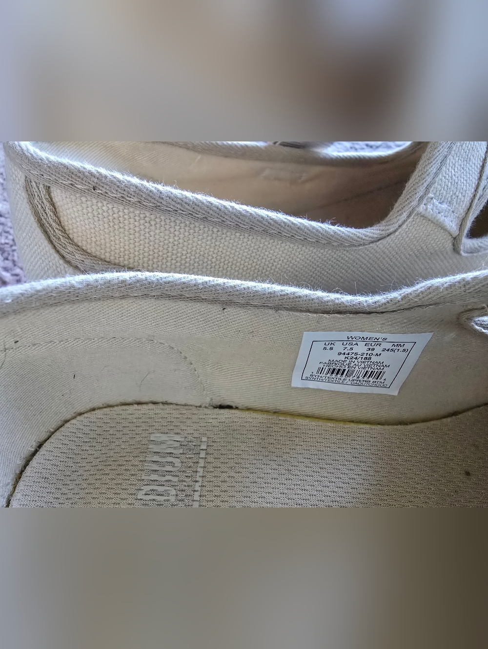 Palladium Women's Cream Canvas Buckle Slip-On Flats Mary Jane - Picture 4 of 7